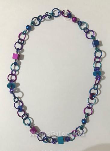 Anodized Aluminum Short Necklace by Carolyn Henderson